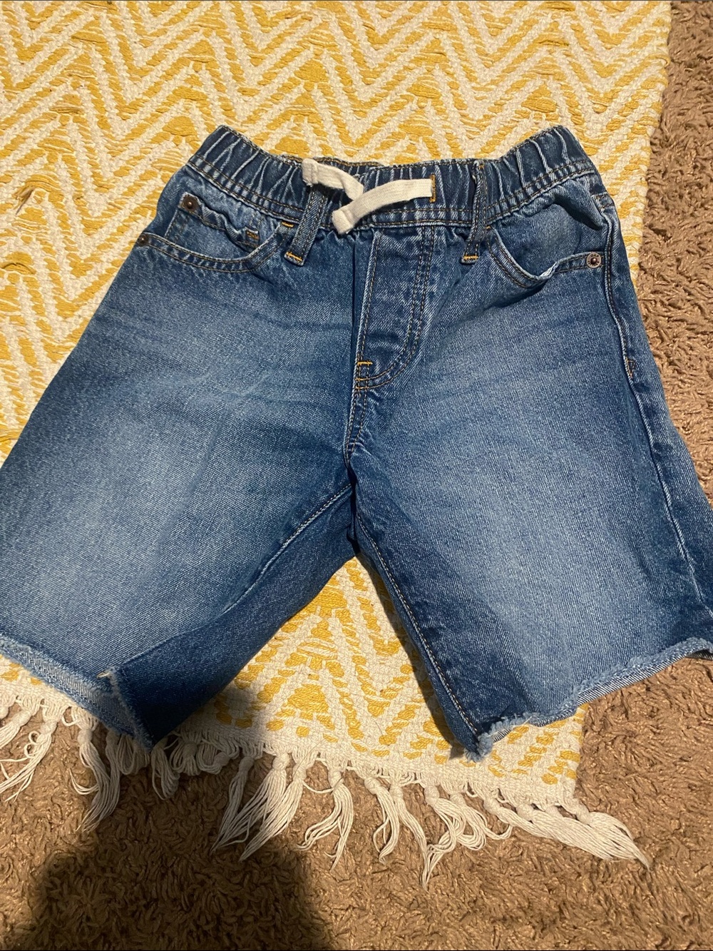 GAP Blue Denim Pull-On Shorts with Drawstring EUC